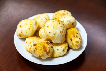 Traditional Mineiro cheese bread typical of Brazil. Cheese Breads | Pão de Queijo | Typical Brazilian Food | Breakfast Table