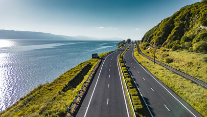 road in the mountains.Armenia Sevan