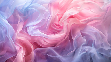 Obraz premium A colorful, flowing piece of fabric with a pink, blue, and purple hue