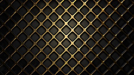 Fototapeta premium Elegant Gold Geometric Pattern on Black Background