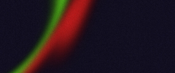 Dark grainy poster background green red abstract shape black backdrop, noise texture color flow banner design copy space