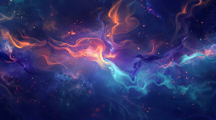 A purple and blue swirl of light and color.