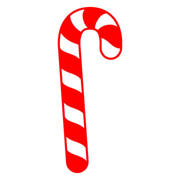 recommend clip art: Candy Cane christmas clip art design on plain white transparent isolated background for card, shirt, hoodie, sweatshirt, apparel, card, tag, mug, icon, poster or badge