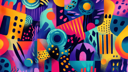 Fototapeta premium Develop a set of shapes, colors, patterns, or motifs that you find appealing. 