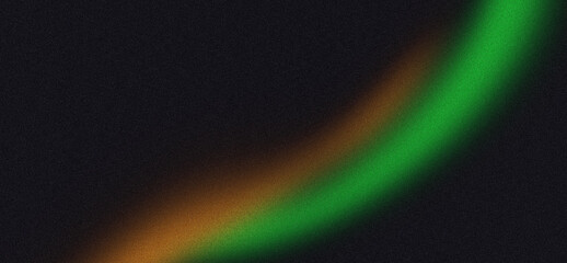 Abstract grainy gradient background orange green black noise texture banner dark retro poster design