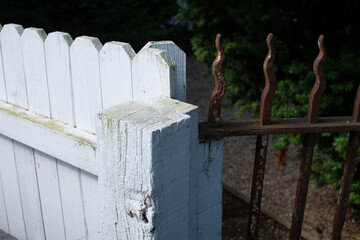 Wood and metal fences