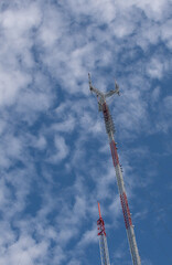 Radio Tower in front of clouds