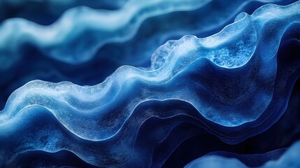 Obraz premium Abstract Blue Background with Wavy Lines