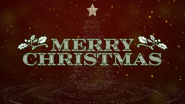 Merry Christmas Title Intro with Tree