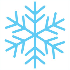 Snowflake winter clip art design on plain white transparent isolated background for card, shirt, hoodie, sweatshirt, apparel, card, tag, mug, icon, poster or badge