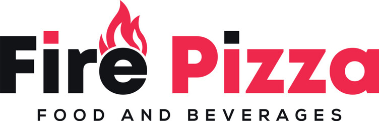 Fire Icon Restaurant Logo 