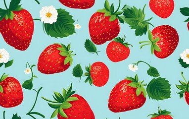 Tropical Fruit and Citrus Pattern with Vibrant Colors for Fresh and Exotic Summer Designs