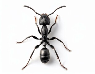 camponotus vagus large black west palaearctic carpenter ant isolated on white background top view