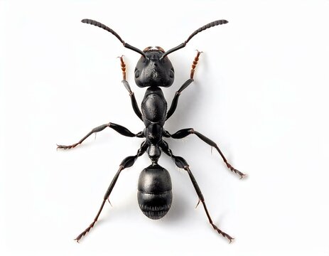 camponotus vagus large black west palaearctic carpenter ant isolated on white background top view