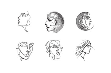 simple face line drawing illustration