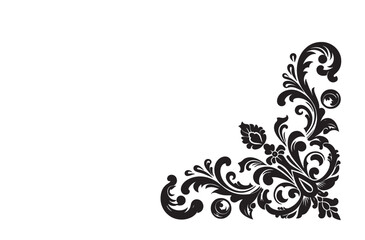 Decorative Corner for Design Stock Vector silhouette 