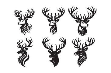 Fototapeta premium Deer head silhouette design Vector