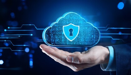 protect cloud information data concept security and safety of cloud data