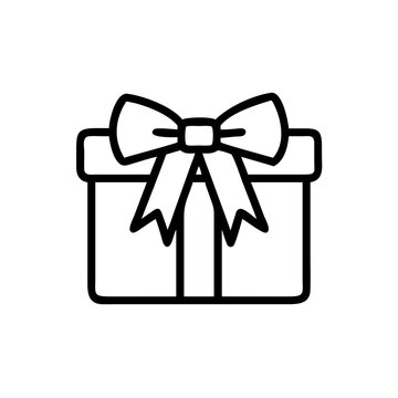 recommend clip art: Gift Box Silhouette with Ribbon Bow