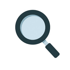 Magnifying glass icon on white background