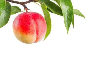 Peach Fruit isolated on a white background