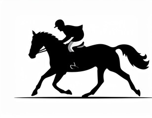 Naklejka premium icon equestrian contrast image isolated on white background