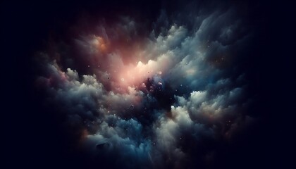 Fototapeta premium black dark mode background with smoke and shadowy textures interspersed with soft light mysterious look. Smoke and shadows with light accents