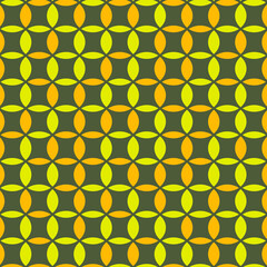 Light Orange And Green Petal Shaped Pattern Background In Faded Green.