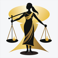 Justice for All cream, Vector White background illustration, Generative Ai