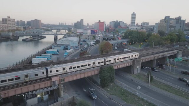 Aerial view of The Metro North in The Bronx