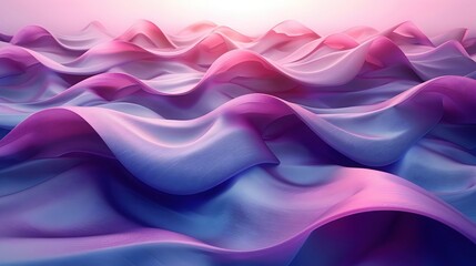 Abstract 3D Purple Blue Wavy Background
