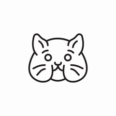 cat obesity icon sign vector
