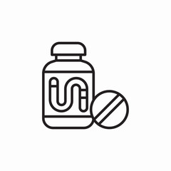 deworming tablets icon sign vector