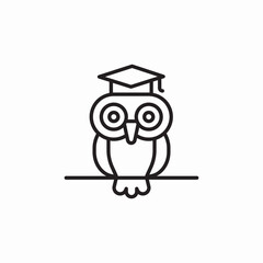 owl knowledge icon sign vector