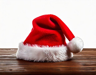 Un gorro navideño en mesa