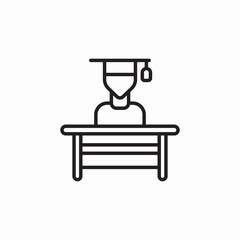 student table icon sign vector