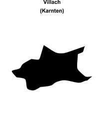 Villach blank outline map