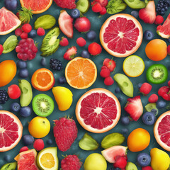 fresh fruit background illustration