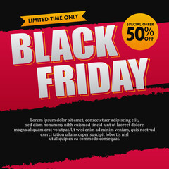 Black Friday Sale Poster. Perfect Sale Backgrounds for Your Designs. For banner, poster, background, template, social media post design, etc.