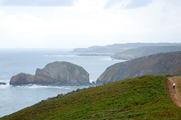 Cliffs of cape Penas landscape, Asturias, Spain