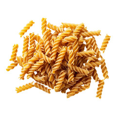 Whole Wheat Pasta Isolated on White Background