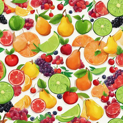 fresh fruit background illustration