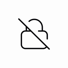 no lock unsafe icon sign vector