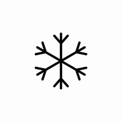 snowflake cold winter icon sign vector
