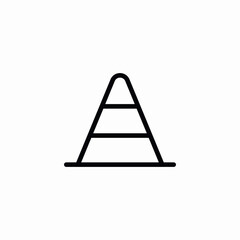 traffic cone icon sign vector