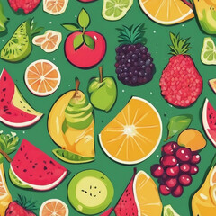 fresh fruit background illustration