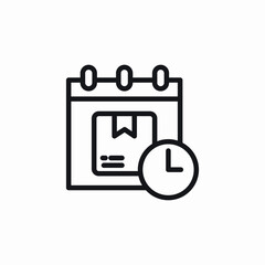 delivery time date icon sign vector