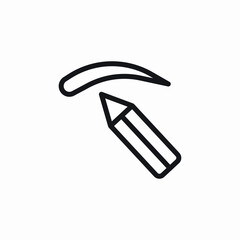 eyebrow tattoo icon sign vector
