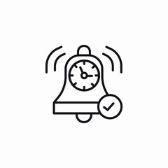 notification time icon sign vector