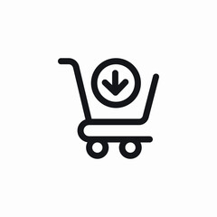 shopping cart load icon sign vector
